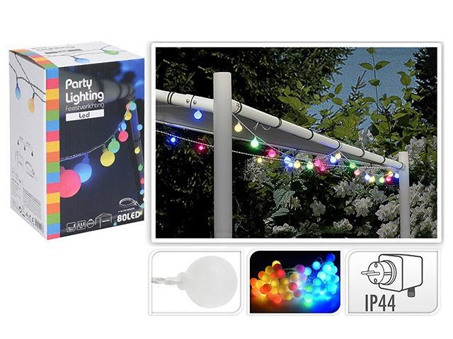Luminite de Craciun Party Lights 80LED 2.5cm multicolore