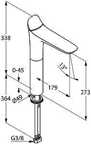 Baterie pentru lavoar Kludi DN 15 Ambienta (532980575)