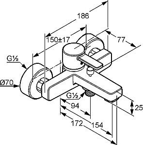 Baterie cada Kludi Zenta DN 15 (386708675)
