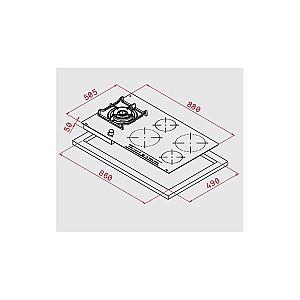 Plita incorporabila combinata Teka JZC 95314 ABN Black