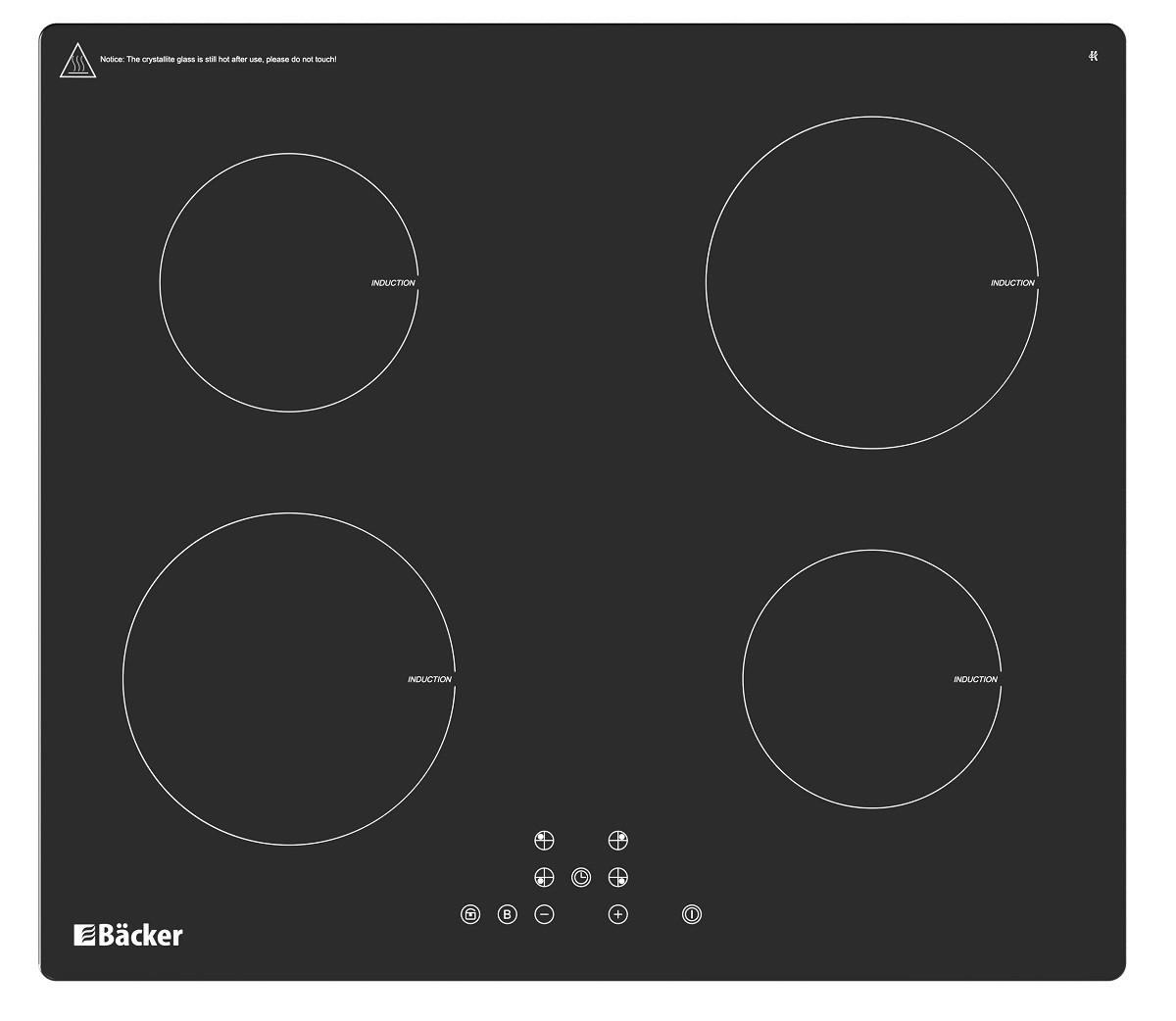 Plita incorporabila electrica Backer BIN60X4 Induction