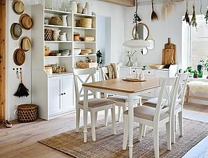 Scaun de lux IKEA Ingolf  White/Hallarp beige