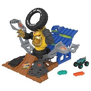 Jucarie interactiva Hot Wheels Mega-Wrex versus Crushzilla