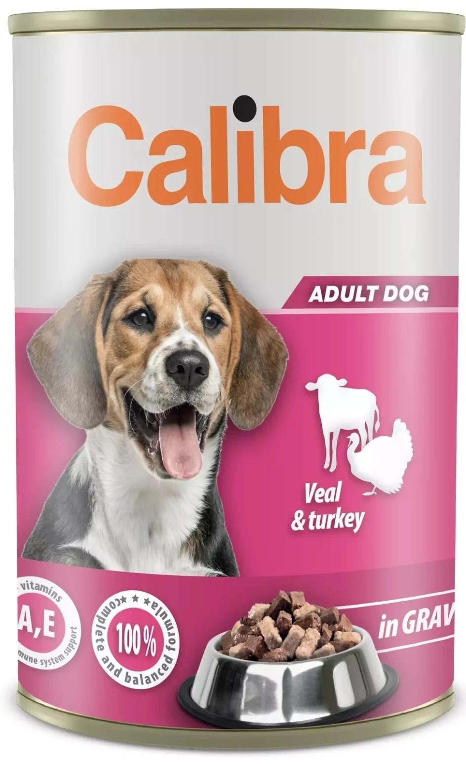 Hrana umeda pentru caini Calibra Adult Veal&Turkey 1.24kg