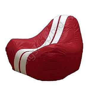 Fotoliu puf Relax Hi-Poly Medium Red/White Sport