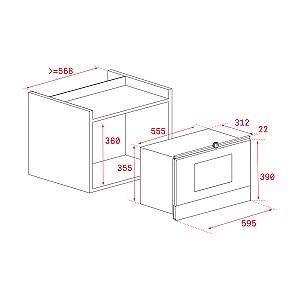 Cuptor cu microunde incorporabil Teka ML 822 BIS L Black