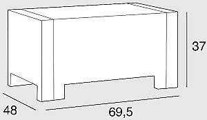 Set mobila de gradina BICA Nebraska Corner Graphite