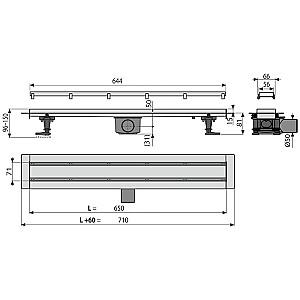 Rigola de dus Alcaplast APZ13-DOUBLE9-650 (106405)