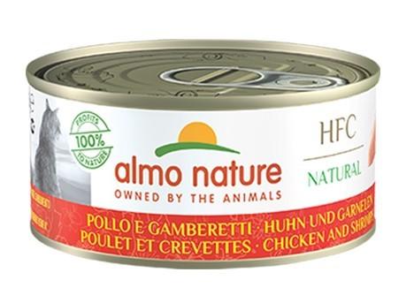 Hrana umeda pentru pisici Almo Nature HFC Can Natural Chicken and Shrimps 150g