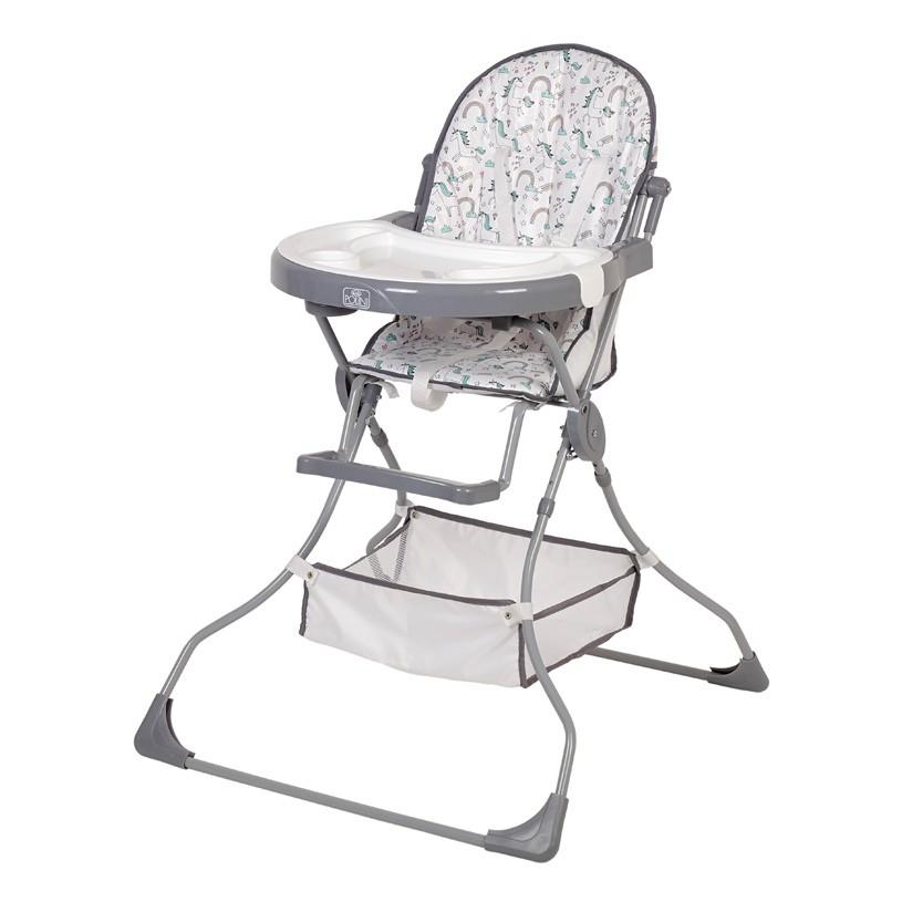 Scaun de masa simplu Polini Kids 252 Unicorn Curcubeu Gray
