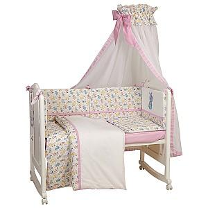 Lenjerie de pat Polini Kids Dogs 7 unități Pink