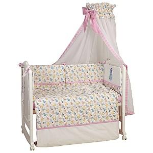 Lenjerie de pat Polini Kids Dogs 7 unități Pink