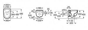 Vas WC Roca Meridian Rimless Compact A346244000