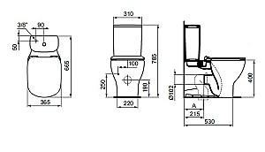Rezervor WC Ideal Standard Tesi AquaBlade T356801