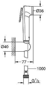 Baterie pentru bideu Grohe Tempesta F-Trigger 26352000