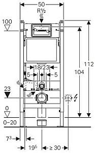 Instalatie wc incastrat cu cadru GEBERIT Duofix Delta (111.153.00.1)