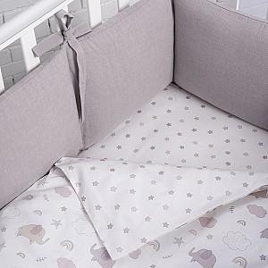 Lenjerie de pat Perina Fancy (F3-01.14) Elefanti mov