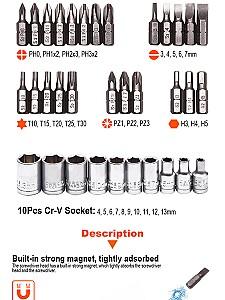Set de scule Harden Ergo 38 buc (551238)