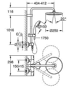 Set de duș Grohe VITALIO START (266772430)