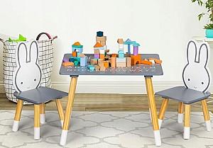 Masă de scris pentru copii Ecotoys WH141 Gri/Alb