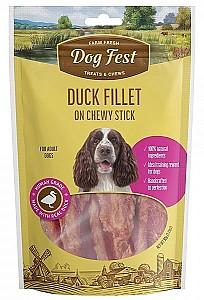 Snackuri pentru caini Dog Fest Duck fillet on chewy stick 90g