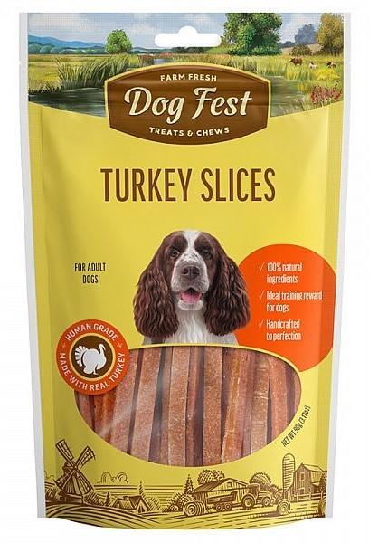 Snackuri pentru caini Dog Fest Turkey slices 90g