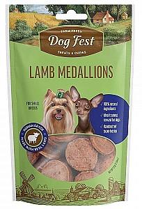 Snackuri pentru caini Dog Fest Lamb medallions 55g