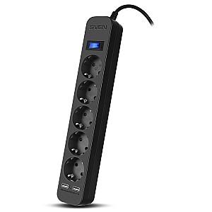 Prelungitor SVEN SF-05LU USB 1.8m Black