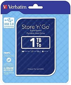 Hard disk extern Verbatim Store 'n' Go 1TB Blue