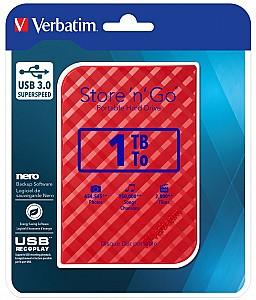Hard disk extern Verbatim Store 'n' Go 1TB Red