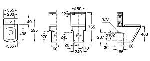 Rezervor WC Roca Hall (A341620000)