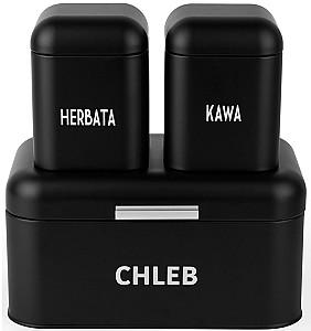 Cos pentru paine Tadar Salvador Black Set