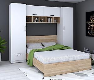 Set dormitor Marcel Prod Teo White/Sonoma Oak, Modern