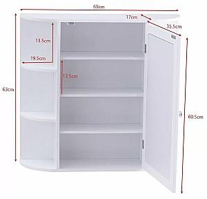 Dulap de baie Costway JV10446WH Alb