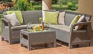Set mobila de gradina Keter Corfu Relax Set Cappuccino/Sand