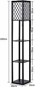 Lampadar Costway EU10063DE Negru