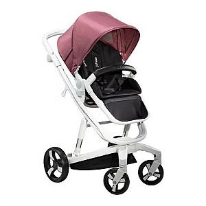 Carucior 2 in 1 Bebumi Space White ECO Gabardine Pink