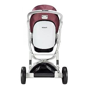 Carucior 2 in 1 Bebumi Space White ECO Gabardine Pink