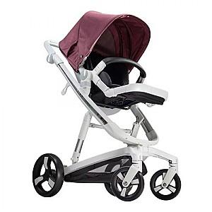 Carucior 2 in 1 Bebumi Space White ECO Gabardine Pink