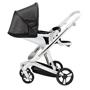 Carucior 2 in 1 Bebumi Space White ECO Gabardine Black