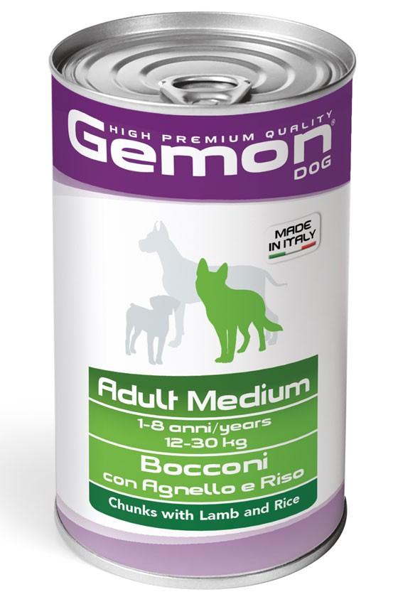 Hrana umeda pentru caini Gemon MEDIUM ADULT LAMB/RICE 1250gr