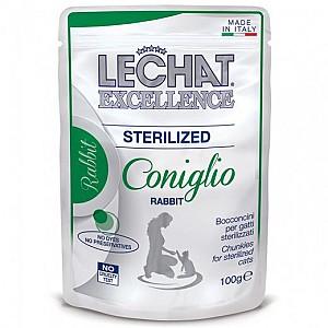 Hrana umeda pentru pisici Monge LECHAT EXCELLENCE POUCH FLOW PACK STERILISED Duck/Rabbit 400gr