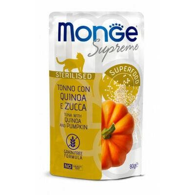 Hrana umeda pentru pisici Monge POUCH SUPREME STERILISED Tuna/Quinoa/Pumpkin 80gr.