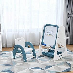 Tabla de scris pentru copii Costway BB5639BL Blue/White