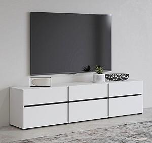 Tumba pentru televizor Helvetia Cross 3D3S Alb/Negru