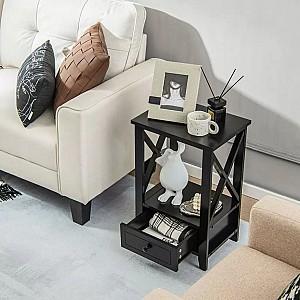 Noptiera Costway HW66696BK Negru