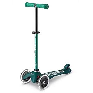 Trotineta Micro Mini 3in1 Deluxe ECO LED Green