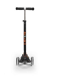 Trotineta Micro Maxi Deluxe LED Black Orange