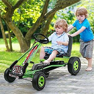 Kart cu pedale Costway TY283250GN Green/Black