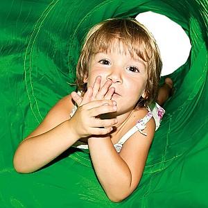 Tunel pentru copii Bino Merry Caterpillar Green 82805